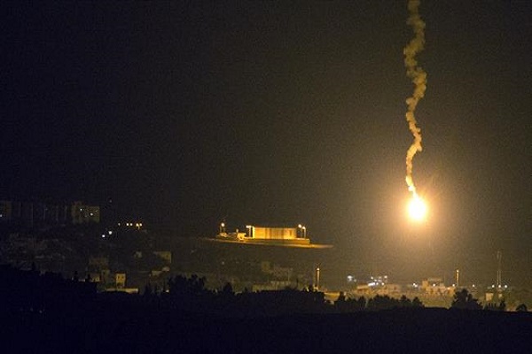 Zionist Regime Shell Sites in Gaza Strip