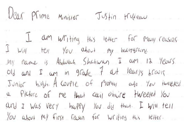 Muslim Boy Invites Canada’s PM to Visit Mosque