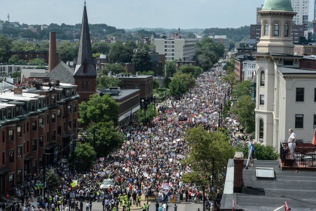 Anti-Islam Group Cancels Rallies after Seeing 40,000 Anti-fascists in Boston Anti-Islam Group Cancels Rallies after Seeing 40,000 Anti-fascists in Boston