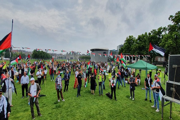 Rally Held in Netherlands in Support of Palestine