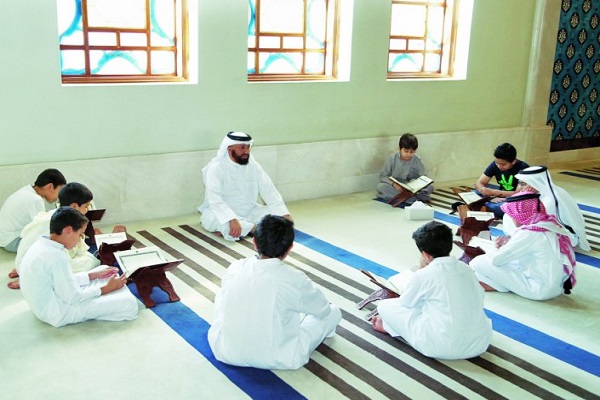 Children learning Quran in Qatar