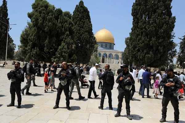 Israeli forces in al-Aqsa Mosque Compound