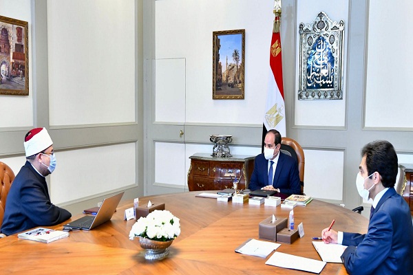 Egypt's president, Awqaf minister