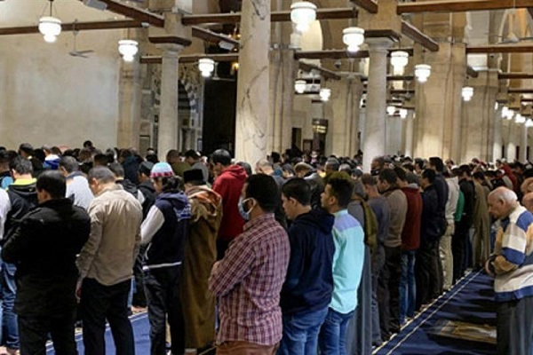 Worshipers at Mosque in Egypt