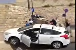 Israeli Settler Rams Palestinian Youth in Quds (+Video)
