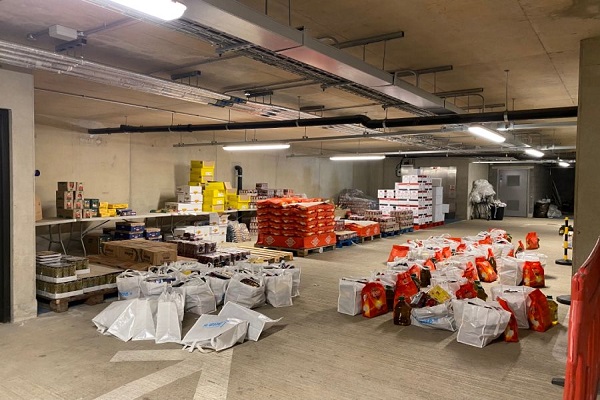 Food donation by Cambridge Central Mosque