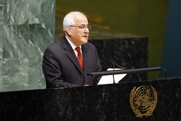 The permanent Observer of the State of Palestine to the United Nations, Riyad Mansour