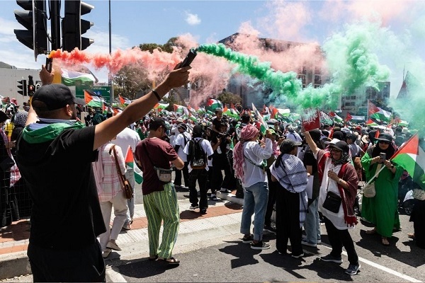 Thousands march in Cape Town, South Africa, in solidarity with Palestinian people as Israe continues its deadly attacks on Gaza