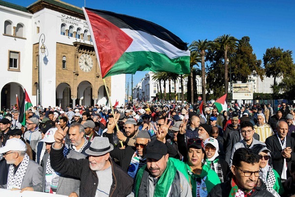 Moroccans hold rally in support of Gaza