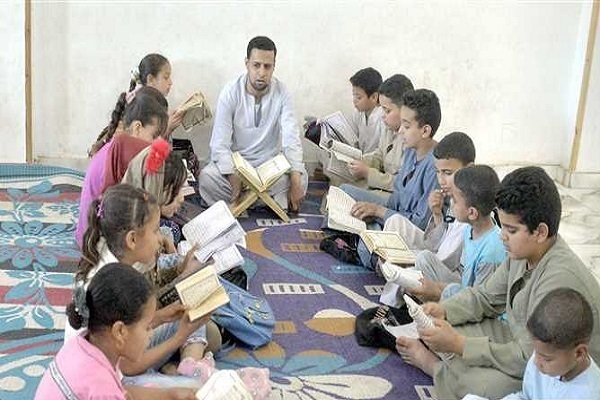 Children attend a Quran class in Egypt