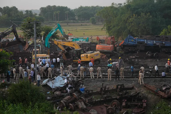 Train crash in Balasore district in the eastern Indian state of Orissa,