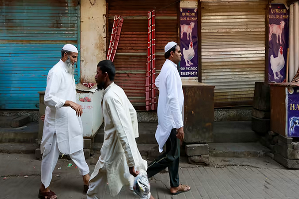 Meat shop closed in India after a meat ban is introduced