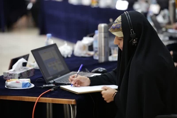 A member of the panel of judges in the women’s section of Iran’s National Quran Competition
