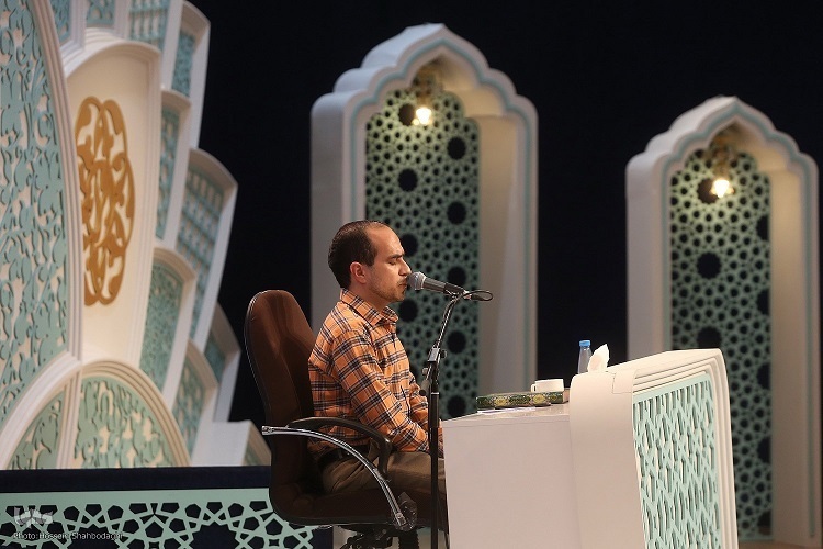 Abuzar Karami is competing in the category of memorization of the entire Quran in Iran’s 47th National Quran Competition