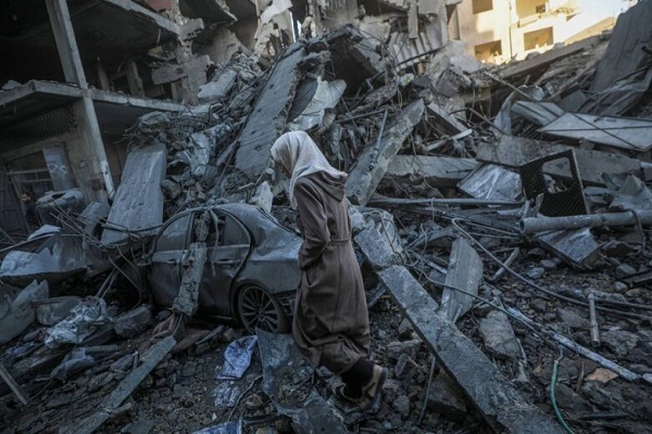 Destruction as a result of Israeli attacks on Gaza