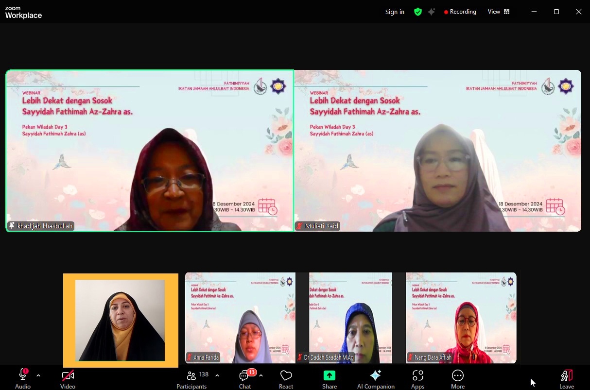 Webinar in Indonesia discussed Seerah of Hazrat Zahra (SA)