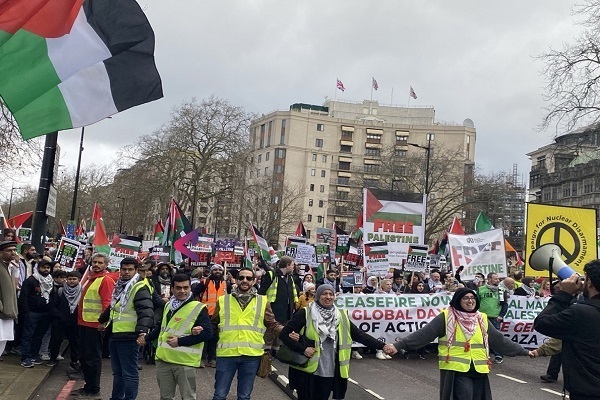 Massive rally held in London to call for Gaza ceasefire
