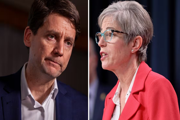 British Colombia Premier David Eby and Selina Robinson, the minister of post-secondary education