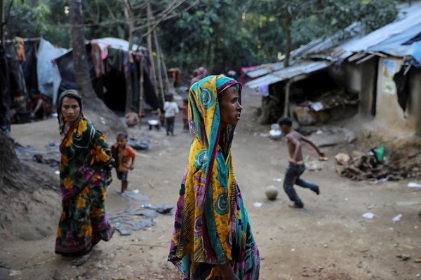 A Rohingya village in Myanmar