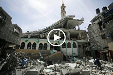 Footage: Gaza Al-Taqwa Mosque Left in Ruins Following Israeli Airstrike