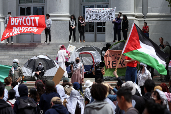 US university students voice support for Palestine