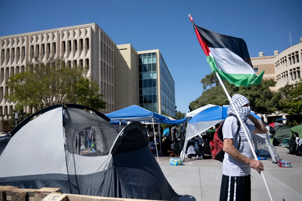 Students’ encampment at University of California, Irvine (UCI) in solidarity with Gaza