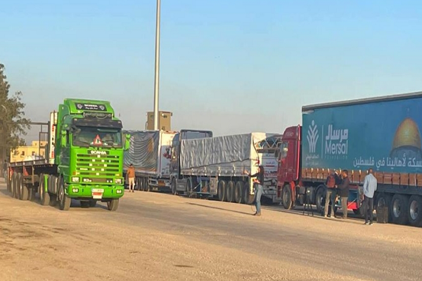 Aid convoy going to Gaza