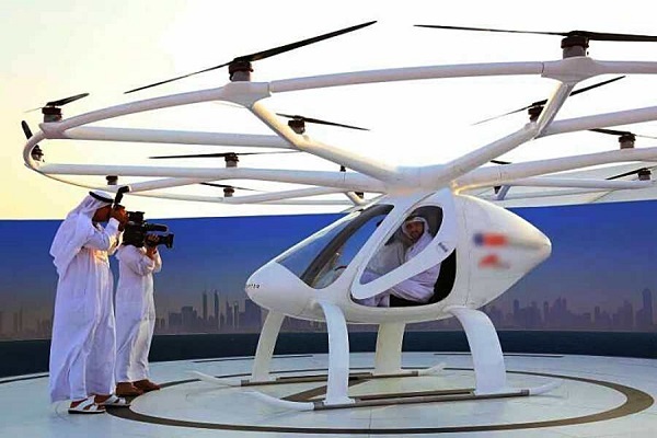 A flying taxi being tested in Saudi Arabia
