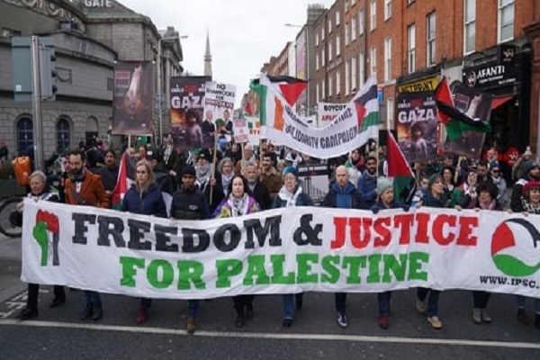 A pro-Palestine rally in Ireland