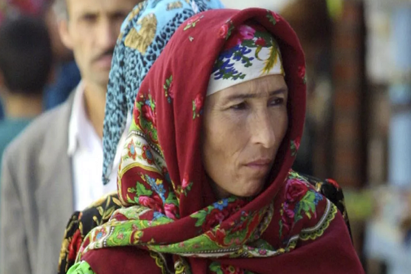 A Muslim woman wearing Hijab in Tajikistan