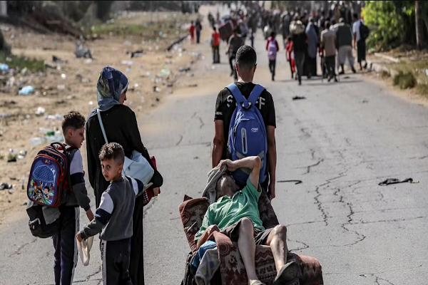 Israeli regime forces displacement of Palestinians in Gaza