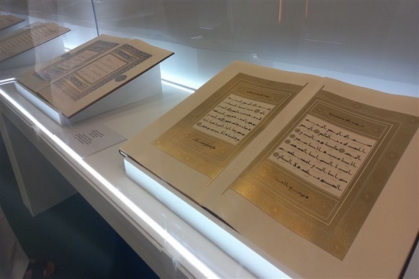 A rare Quran manuscript on display at the Badr Festival in Fujairah, the UAE