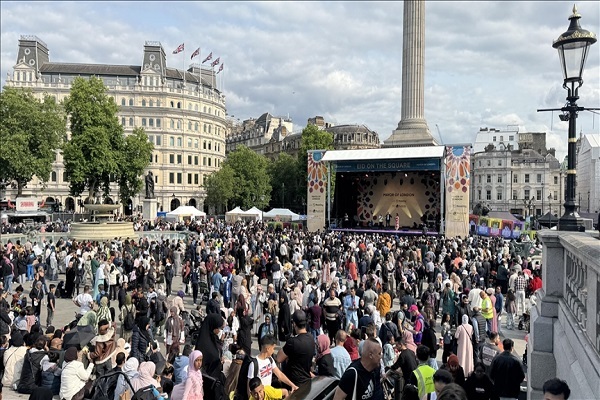 British Muslims gather in London to celebrate Eid al-Adha
