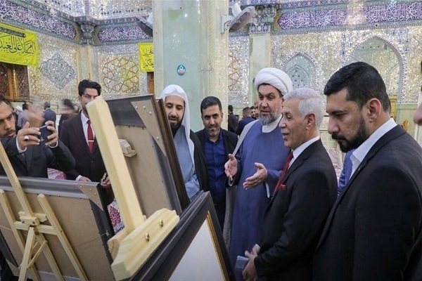 Inauguration of the third edition of an international exhibition of Islamic calligraphy and painting in Samarra, Iraq.
