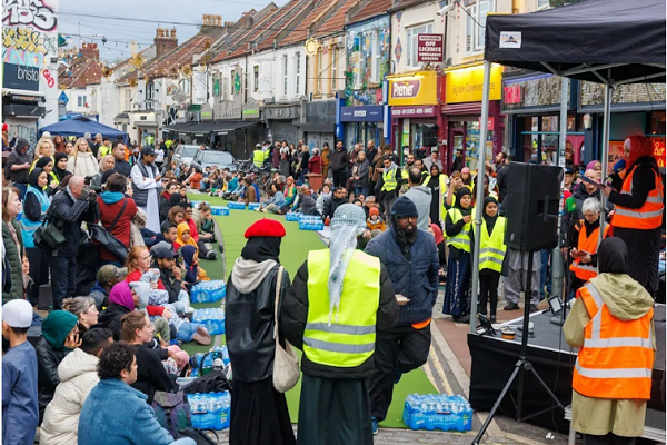 The Easton Grand Iftar is usually held on St Marks Road in Bristol [Easton Jamia Mosque]