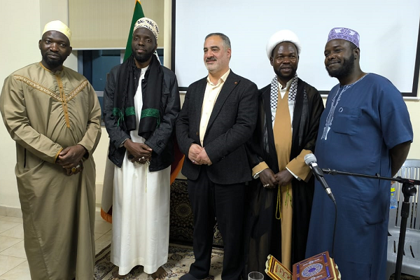 Iranian qari Ahmad Abolqassemi (second from left) attended a Quran recitation program in Nairobi, Kenya (Ramadan 2025).