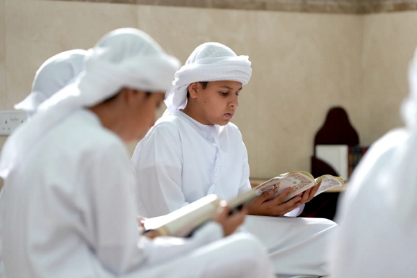 Children taking part in a Quranic program in the UAE.