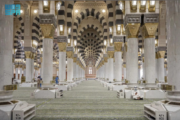The Prophet's Mosque in Medina, Saudi Arabia