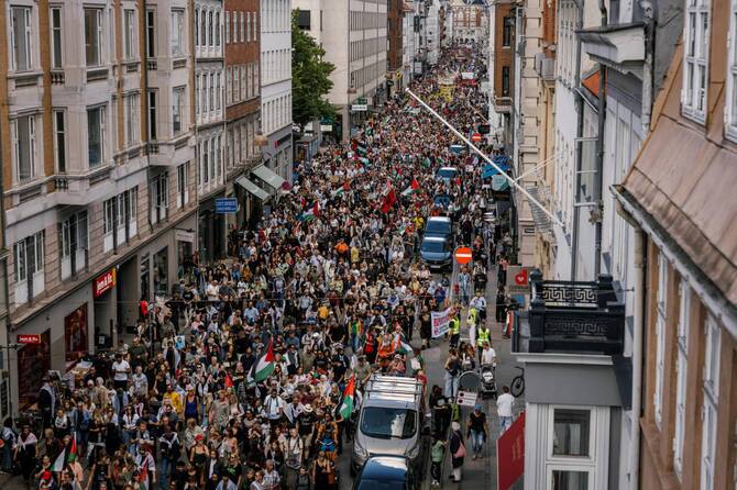 Pro-Palestine Rally in Danish Capital Draws Thousands  