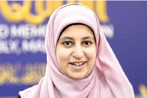 Jenan Nabil Mohammed Nofal is a memorizer of the Quran who is representing Palestine in Malaysia’s 65th international Quran competition.
