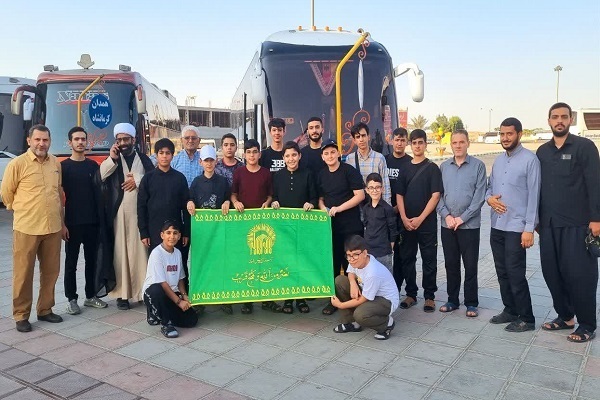 Young members of the Iranian Arbaeen Quranic Convoy in Iraq