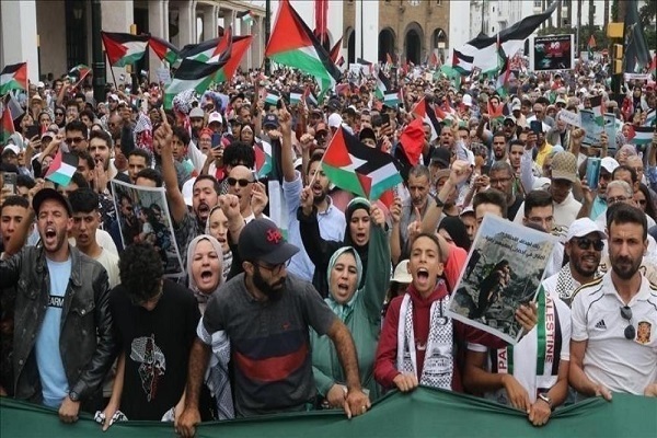 A pro-Palestine rally in Tunisia