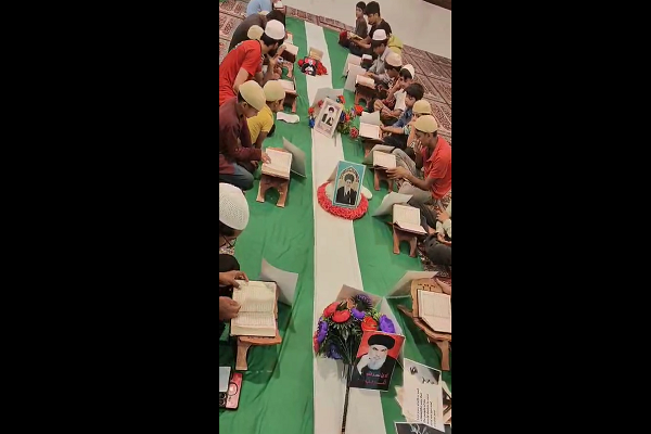 Marking the anniversary of the martyrdom of Sayed Hassan Nasrallah, the former secretary general of Lebanon’s Hezbollah resistance movement, Muslim youth in Jammu and Kashmir honored his memory by holding Quran recitation gatherings.