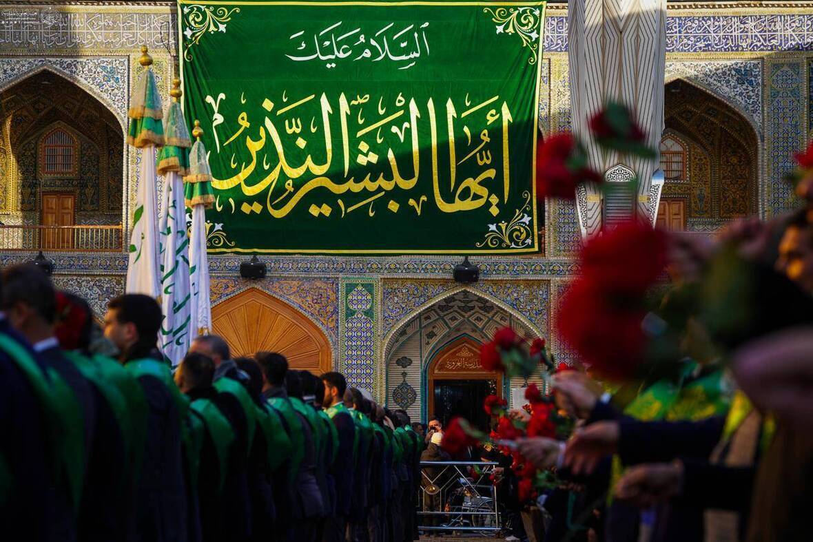 Pilgrims Attend Eid Al-Mab’ath Celebration in Najaf Shrine Pilgrims Attend Eid Al-Mab’ath Celebration in Najaf Shrine
