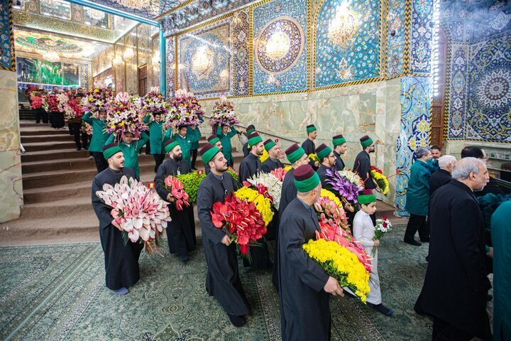 Karbala Shrine Decorated with Flowers Ahead of Shaaban Festivities  