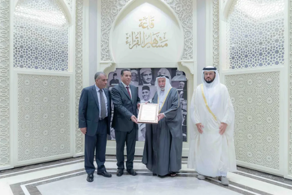 The ruler of Sharjah welcomed Abdul Basit Abdul Samad’s sons.