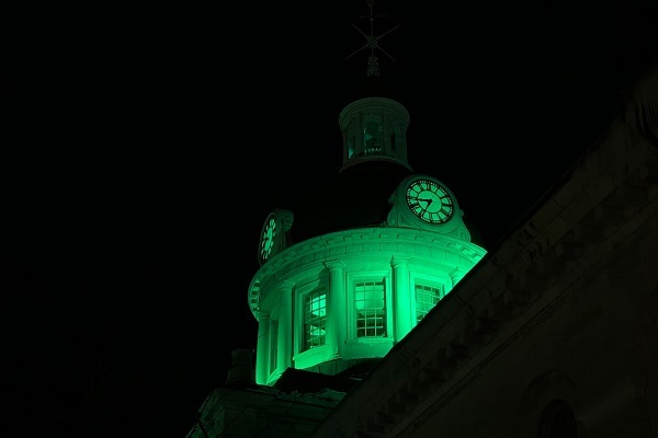 A green square is worn in the week leading up to Jan. 29 to remember the victims and survivors of the Quebec Mosque attack.