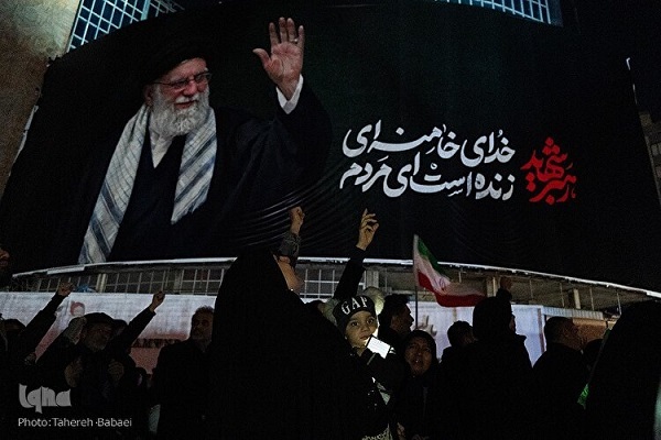 People in Tehran mourn martyrdom of Leader of Islamic Revolution Ayatollah Seyed Ali Khamenei (March 1, 2026).