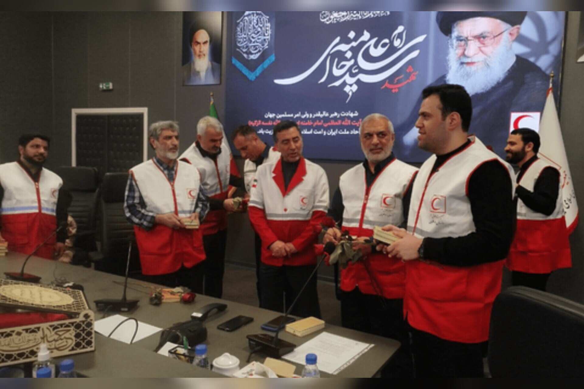 A group of Quran activists visited the Central Headquarters of the Iranian Red Crescent Society (IRCS) in Tehran on Friday, April 3, 2026.