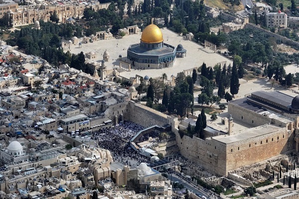 Al-Aqsa Mosque in the holy city of Al-Quds